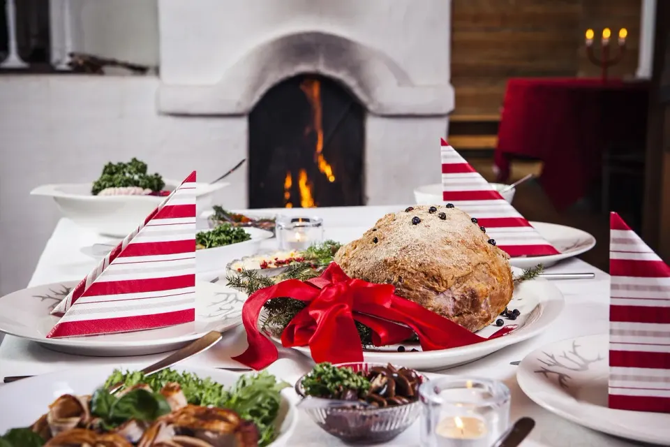 fireplace, christmas, christmas lunch, parties