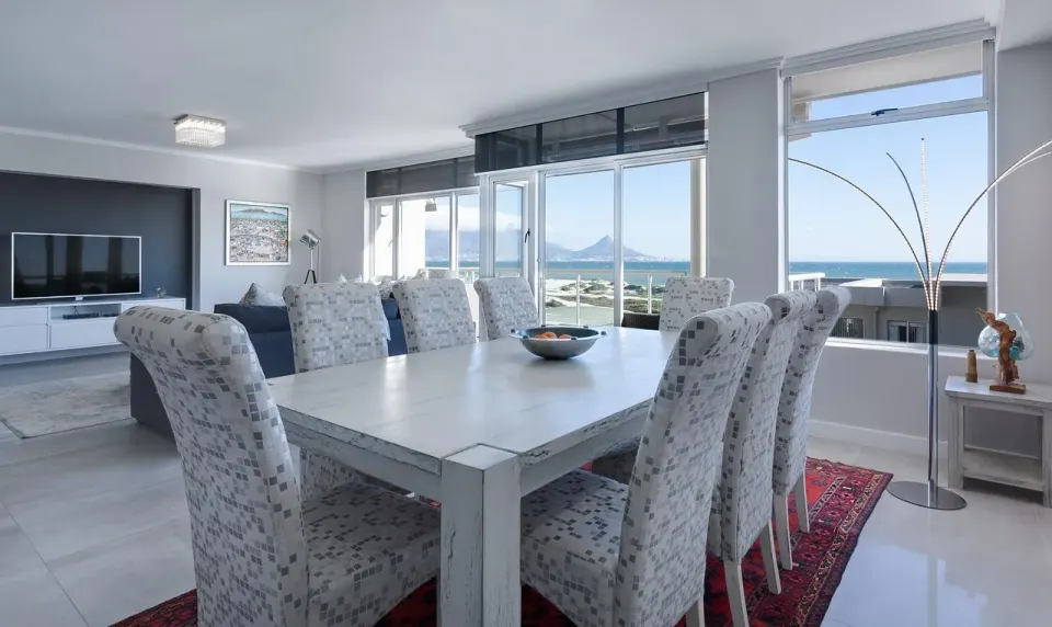 dining room, living room, modern, white