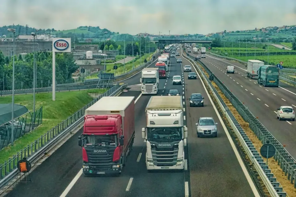 highway, road, trucks, vehicles