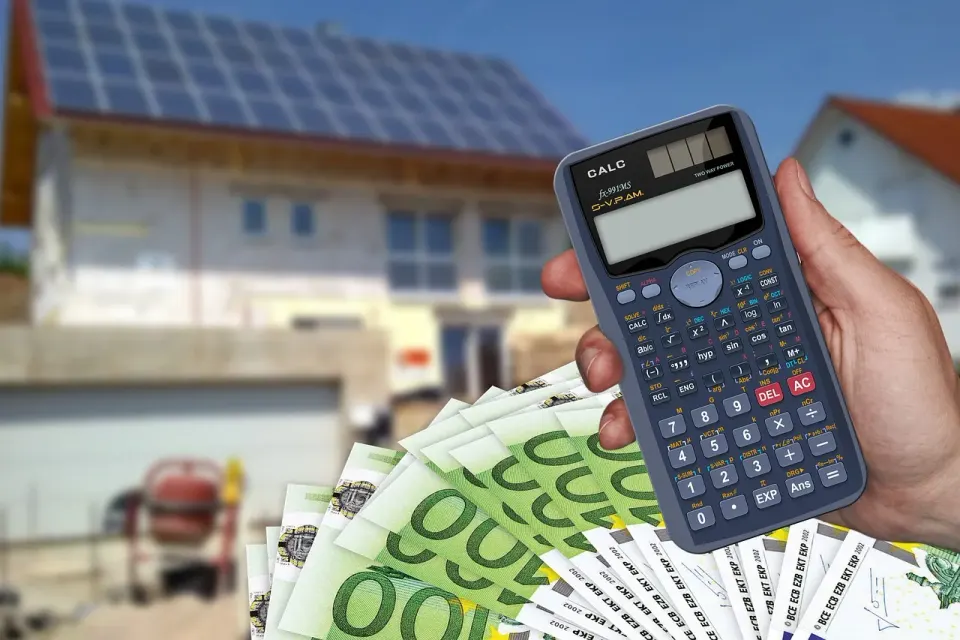 house, money, euro, calculator
